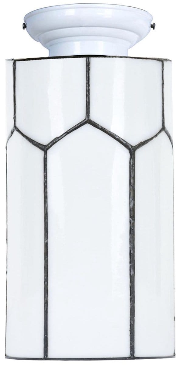 Tiffany plafonnière wit met Gatsby - Art Deco Trade