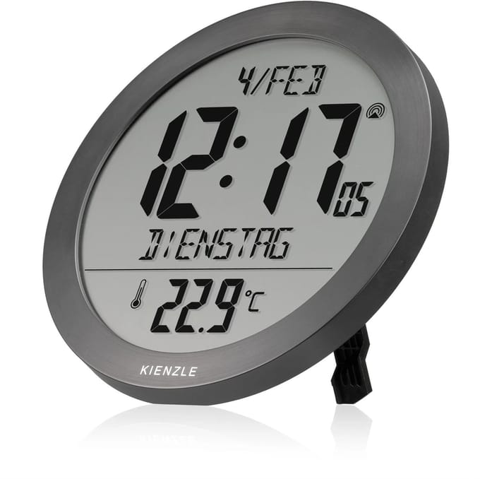 Kienzle Wanklok - Digitaal - DCF - 20cm - Antraciet
