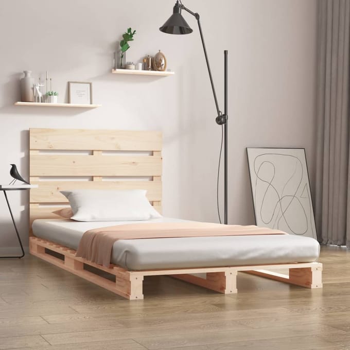 vidaXL - Bedframe - zonder - matras - massief - grenenhout - 90x200 - cm