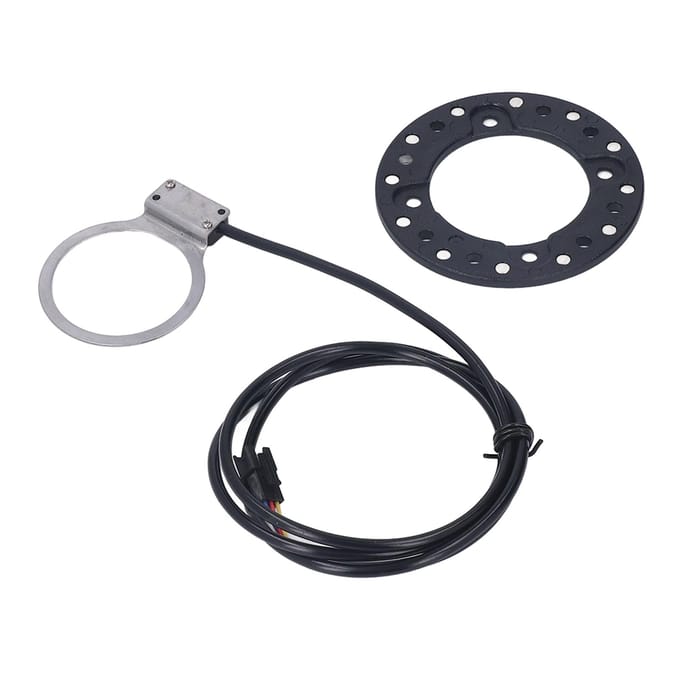 Fiets Kracht Trapondersteuningssensor Stofdicht Compact Dubbel Magnetisch Circuit Lichtgewicht Pulsversterker black