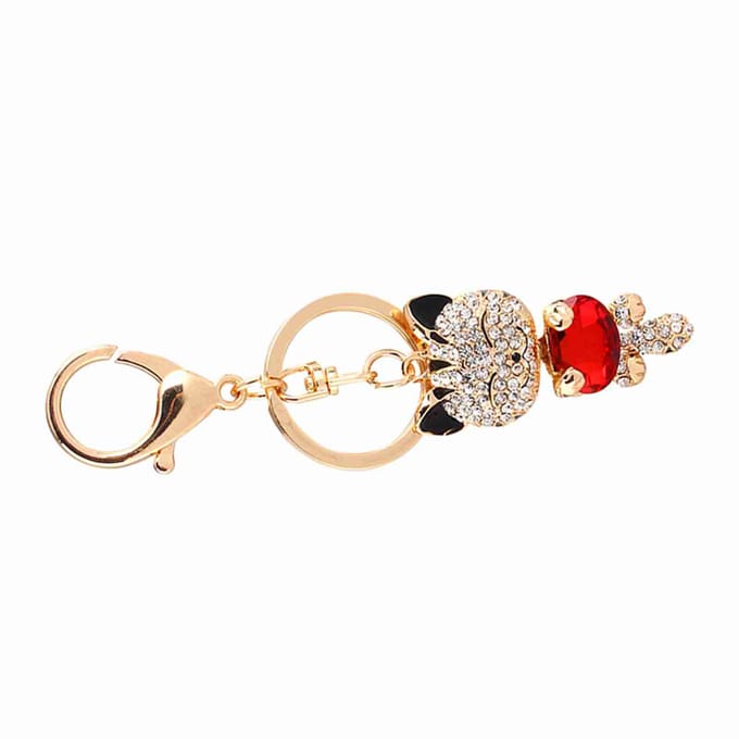 3D Strass Kristal Sleutelhanger Bedel Hanger Portemonnee Tas Sleutelhanger Sleutelhanger Cadeau beige
