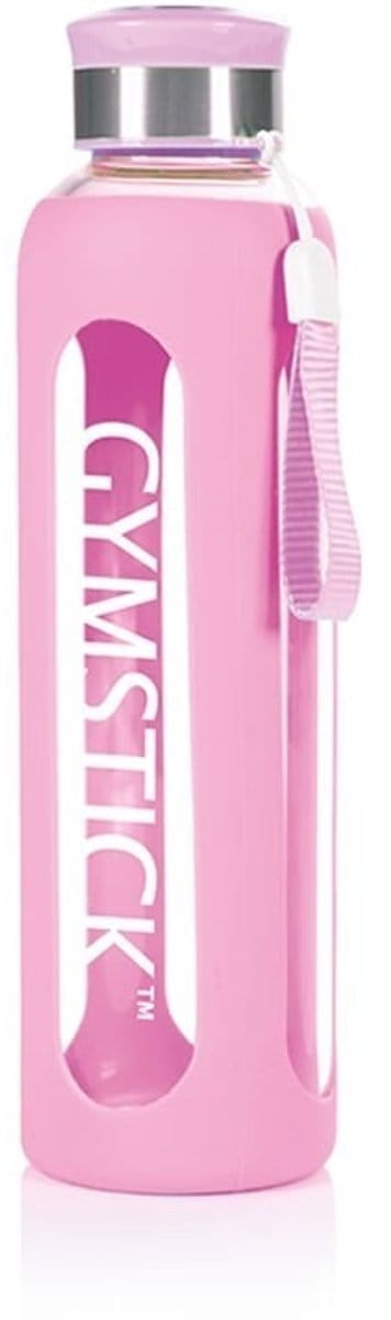 Gymstick Glazen Waterfles - Drinkfles - Roze - 600 ml
