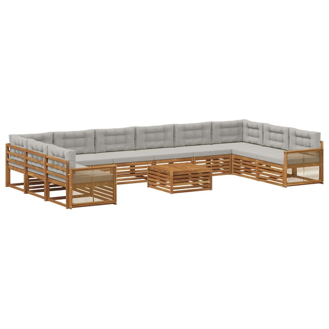 vidaXL - Sofa-Sets - 11 - st - Massief - Acacia - Hout