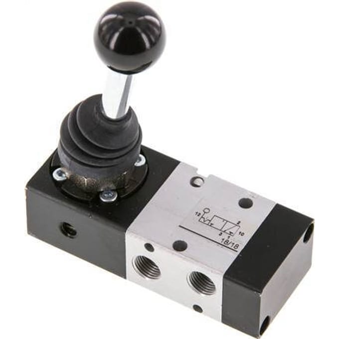 3/2 G1/8''  Handbediend Ventiel Detent -0.95-10bar/-13.2-140psi