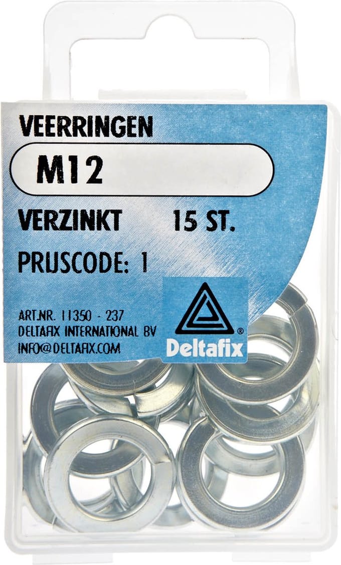Deltafix veerring verzinkt m12 din 127b 15 st.