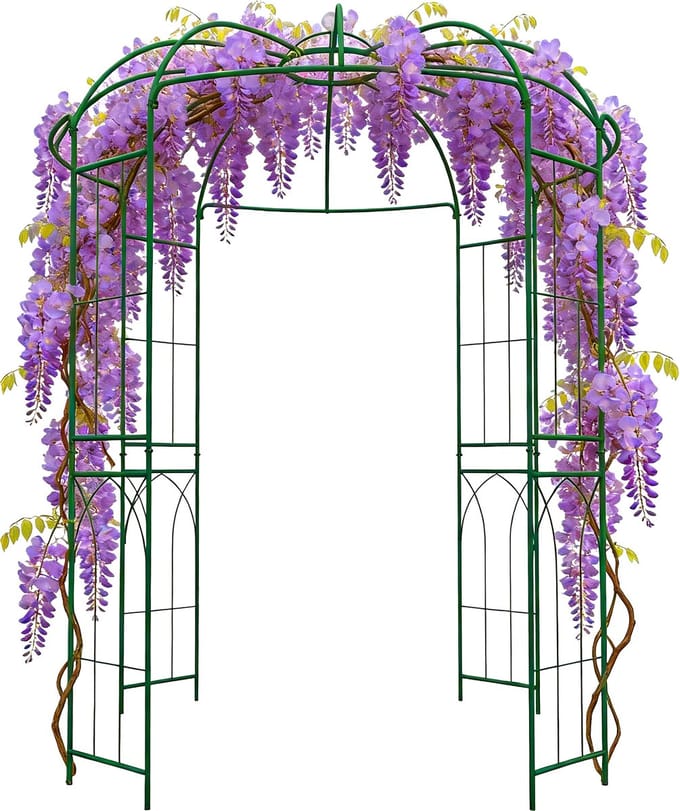 Rozenpaviljoen - donkergroen - 211x275x211 cm - voor rozen
