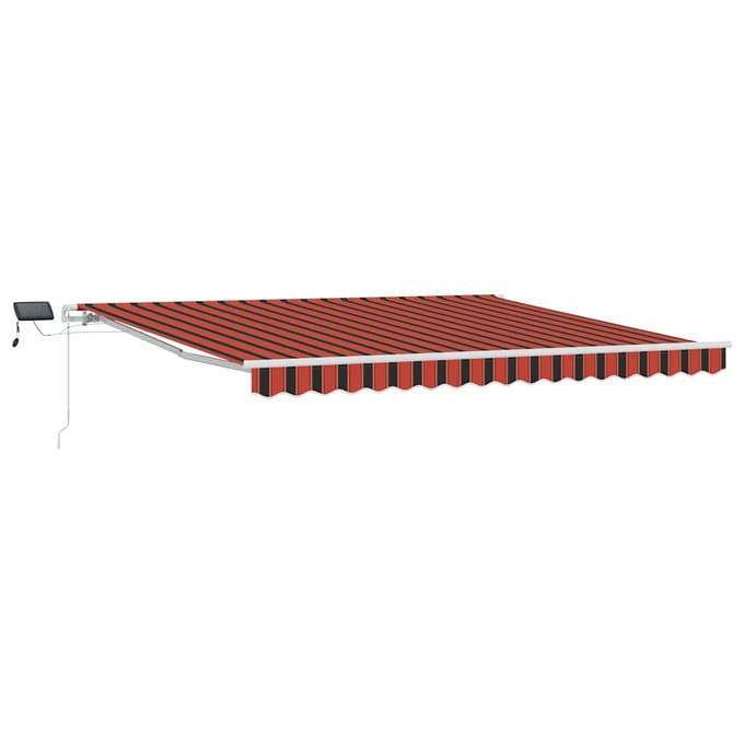 vidaXL - Uitschuifbare - luifel - Oranje - en - bruin - 400 - × - 300 - cm