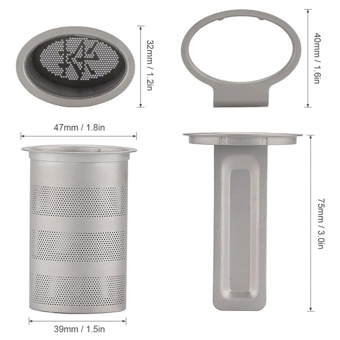 Titanium Mesh thee-eimand voor theekop Titanium