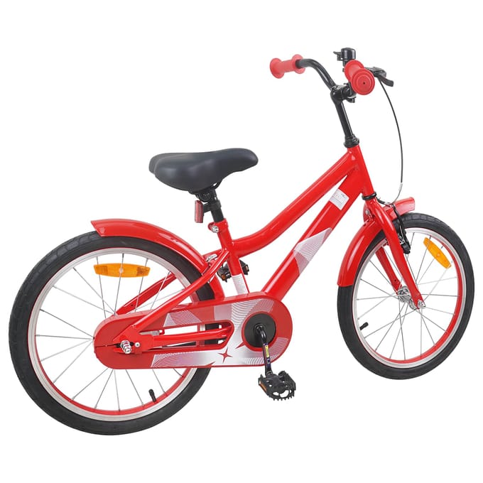 vidaXL - Kinderfiets - 18 - Inch - voor - 5-7 - jaar - oud - Rood
