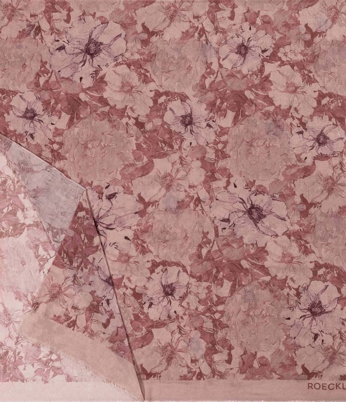 ROECKL sjaal Flower Wind Scarf Rose oud roze