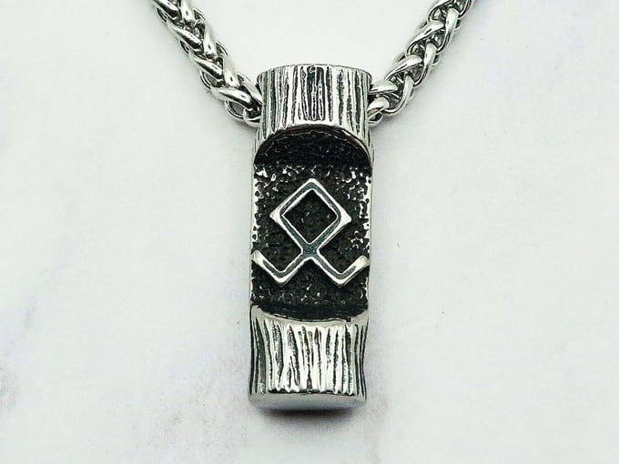 Mei's - Viking Rune Tree - ketting heren - runen - RVS zilver - 60 cm