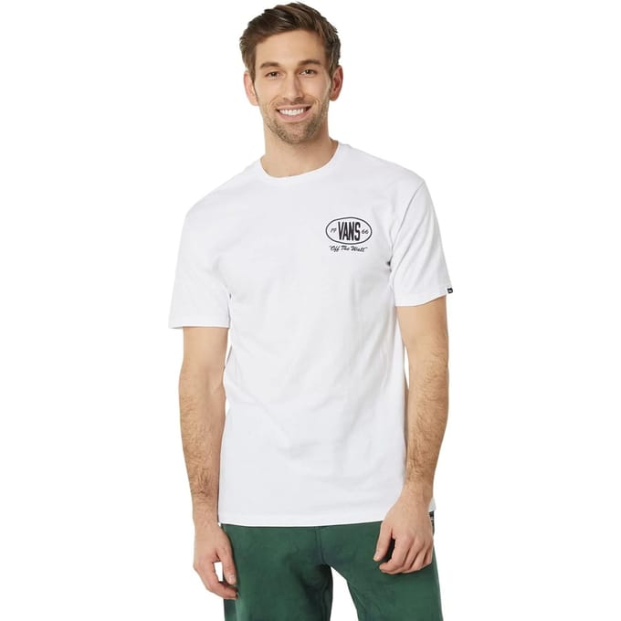 Vans Heren teamspeler dambord T-shirt in wit