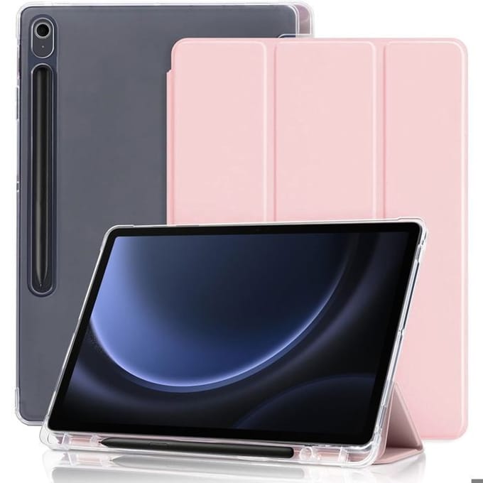 Protective Case - BOOLING - for Samsung Galaxy Tab S9 FE / S10 FE / S10 Lite - Shockproof Pink - Stylus Holder - Silicone roze