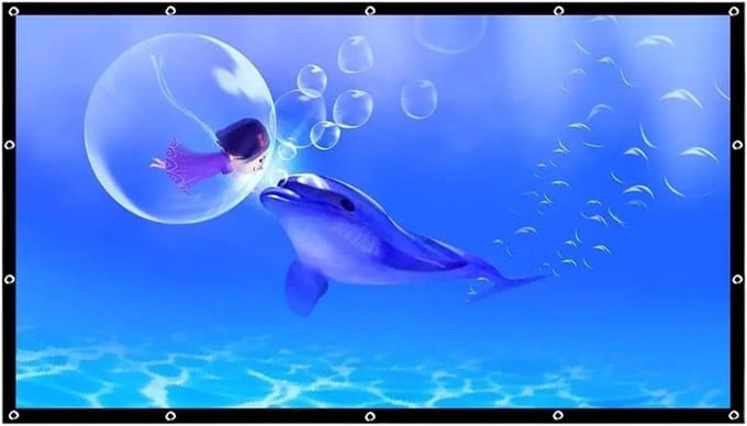 Projectiescherm - Beeldscherm Projector - Thuisbioscoop - Dubbelzijdige Projectie - 133 inch - Wit