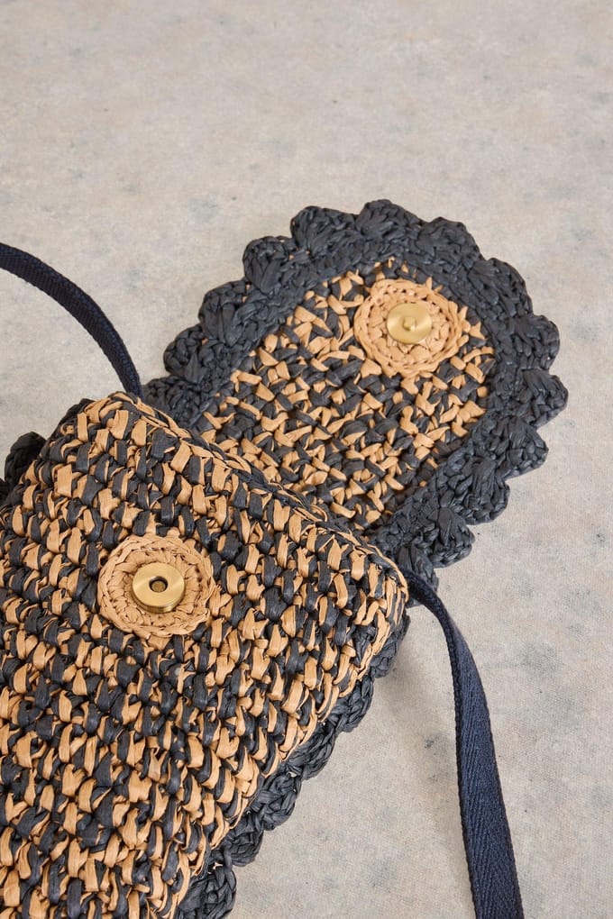 White Stuff Coco Raffia Phone Bag Natural Multi Größe: OS | Umhängetaschen Outlet | Herren