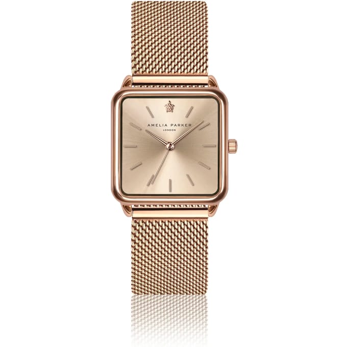 Dameshorloge Amelia Parker Gold Plaza Mesh