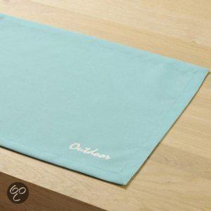 Outdoor placemat aqua blauw 30 x 40 cm.