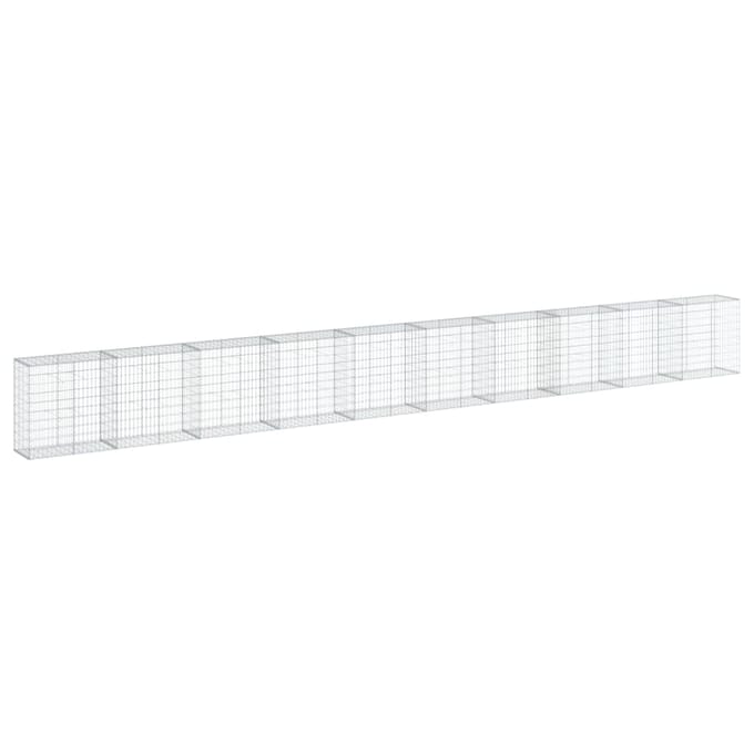 vidaXL - Schanskorf - 1000x50x100 - cm - gegalvaniseerd - ijzer - zilverkleurig