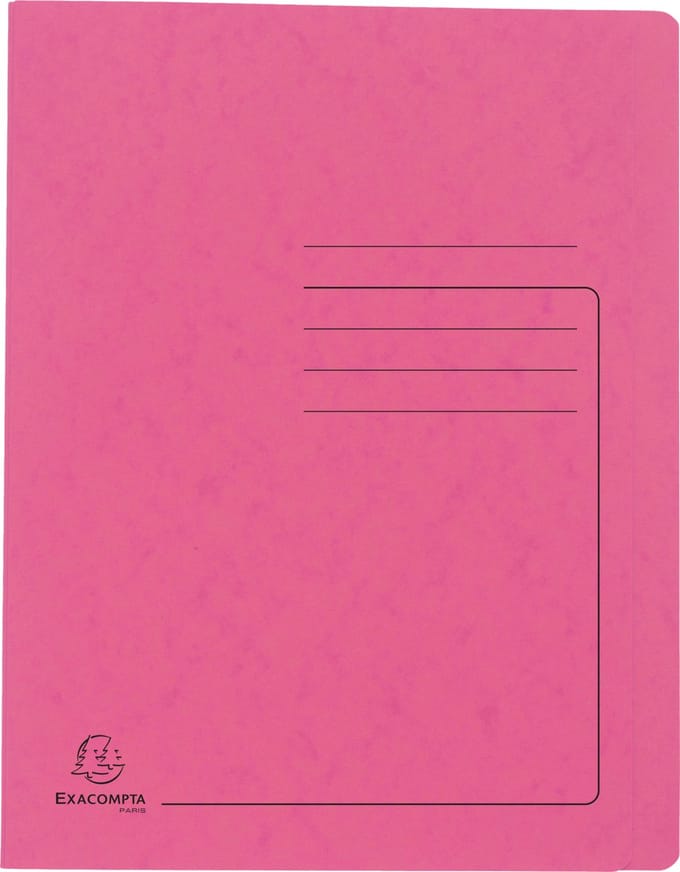 Exacompta 25x Snelhechtmap in glanskarton 355g - A4 - Roze - 39987E