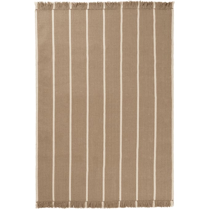 Ferm Living Calm Kelim-deken - 140x200 cm - dark sand/off-white