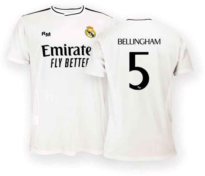 Real Madrid 24/25 Bellingham Thuis T-shirt Met Korte Mouwen Wit XL