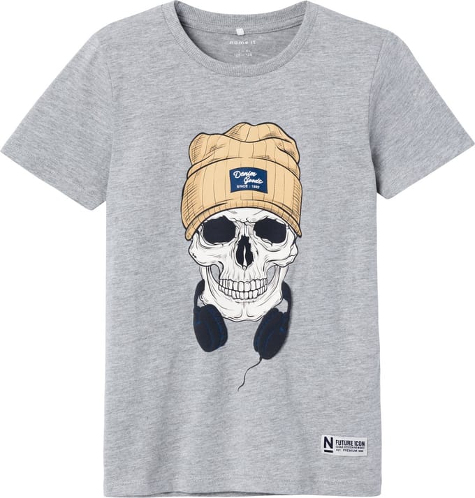 Name it t-shirt jongens - grijs - NKMbalukas - maat 116