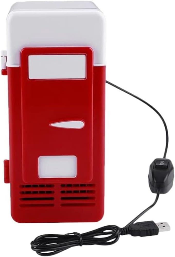 Mini Koelkast - Draagbare Koeler - Dranken Koel Houden - Dual Use Cooler Warmer - Compact Model - Zwart Rood