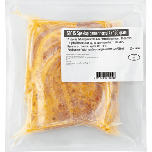 gemarineerde plakjes varkensvlees 500 g (4 x 125 g)