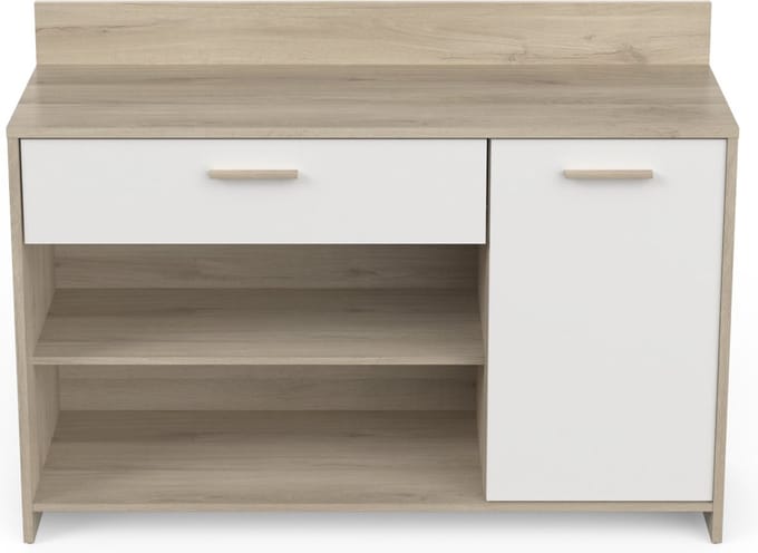 Belfurn - Microgolfkast - magnetronkast 123cm cm breed eiken/wit Aroma