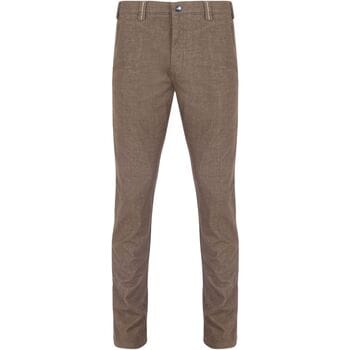 Meyer Broek Bonn Active Jersey Look Flat-Front Chino Coffee / male