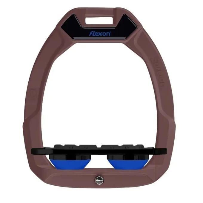 Veiligheidsstijgbeugels Plat Grip Bruin/Zwart/Blauw Flex-On Safe-On
