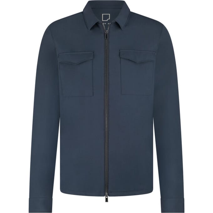 Overshirt donkerblauw Born with Appetite normale fit