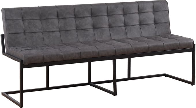 Eetkamerbank 200cm Vito antraciet microvezel eetbank