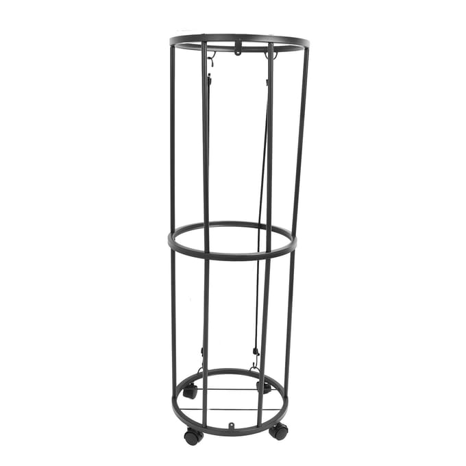 Ballenopslagrek Rollend Metaal Afsluitbare Ballenorganizer voor Basketbal Voetbal Volleybal black