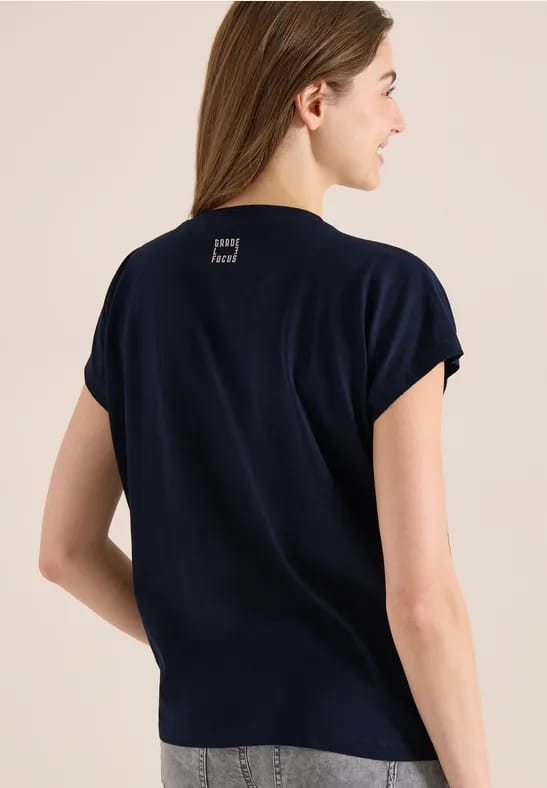 Shirt met ronde hals en frontprint