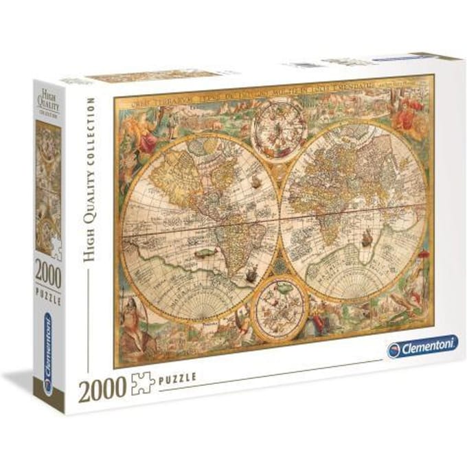 Clementoni - Puzzel - Historische wereldkaart - 2000 stukjes - Vanaf 14 jaar - High quality collection