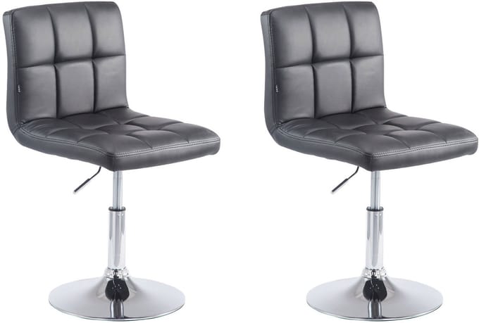 CLP Palma V2 Set van 2 Lounger - Kunstleer zwart