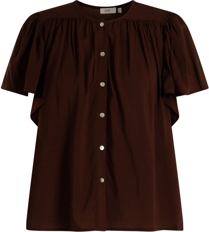 YEST CURVE Nolia Tops - Coffee Brown - maat 0(46)