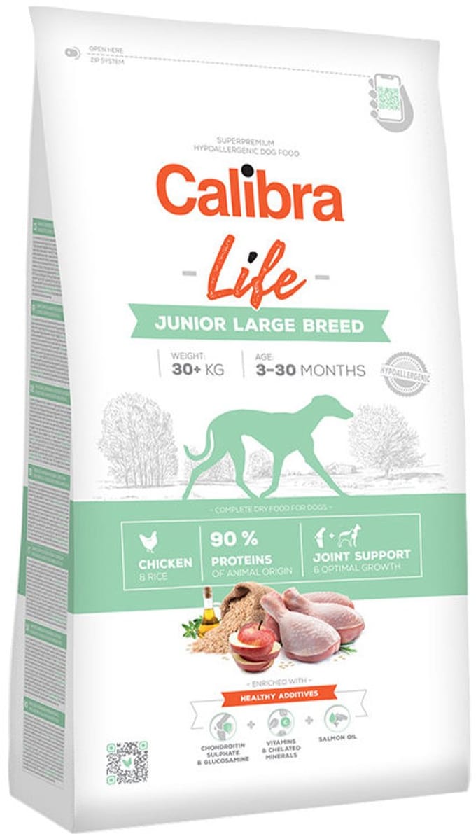 Calibra Dog Life Junior Large Breed Chicken 12 kg