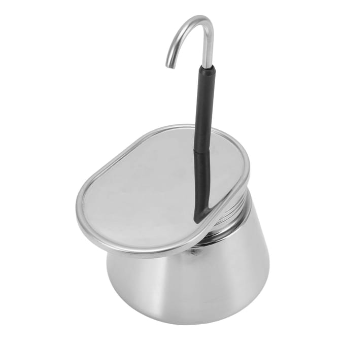 Moka Pot RVS Italiaans Type DIY Grote Capaciteit Lichtgewicht Draagbare Koffiemaker gray