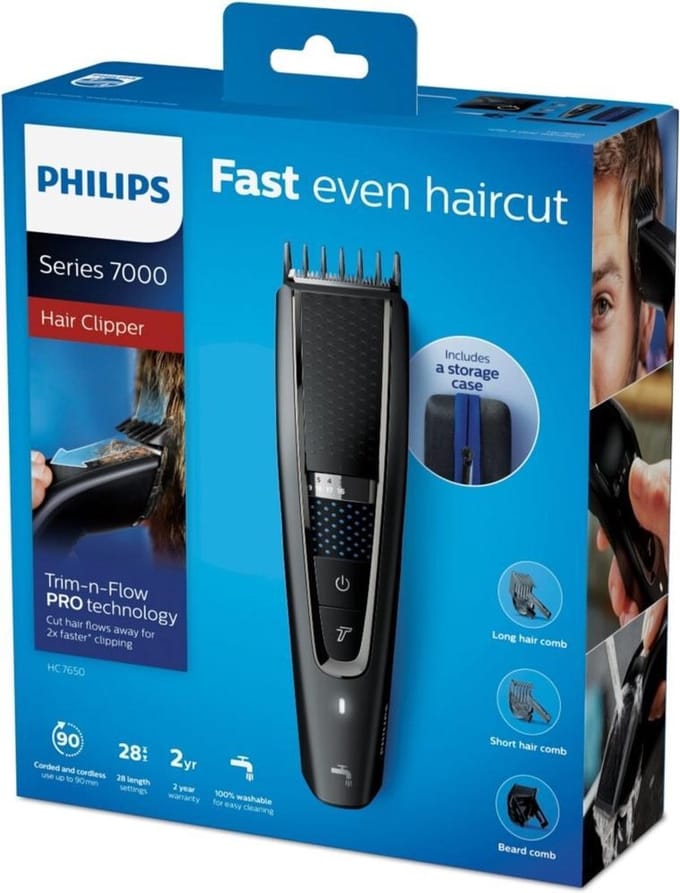 Philips Serie 7000 HC7650/15 - Tondeuse voor mannen - Zwart/Grijs