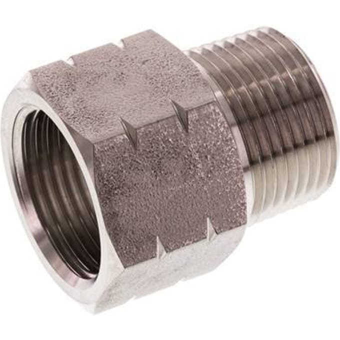 3/4'' NPT x G 3/4'' M/F RVS Verloopring 40 Bar - Hydrauliek - FL2S-MF-ST-034NG