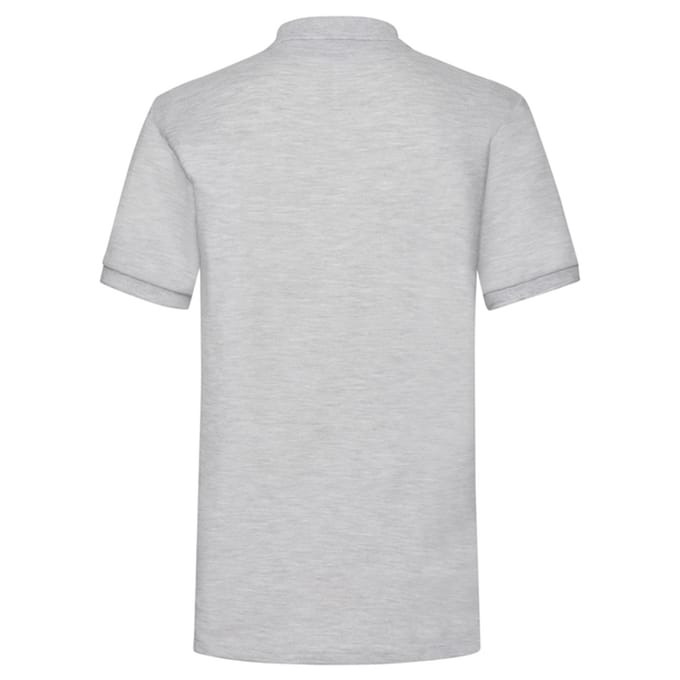Fruit of the Loom Heren Zwaargewicht Poloshirt (Heide Grijs)