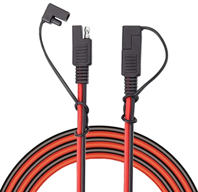 SAE Connector Kabel 5m - Automobiel Verlengkabel met 2 Pin en Stofkap