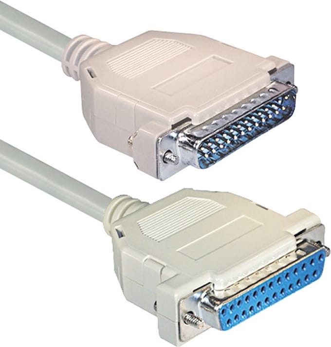 Seriële RS232 null modemkabel 25-pins SUB-D (m) - 25-pins SUB-D (v) - 3 meter