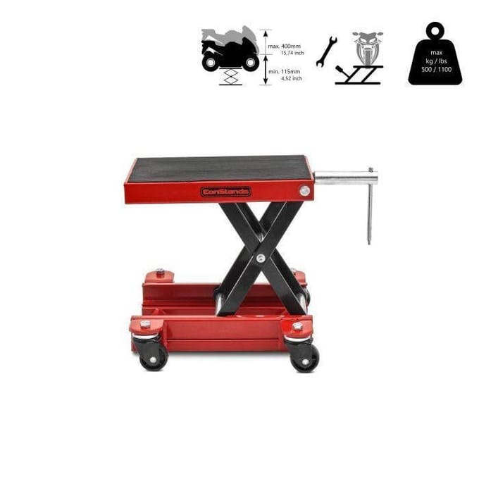 Motorlift trolley ConStands HR1 Verrijdbare krik 500kg rood