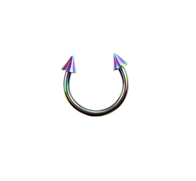 Cabantis Piercing met studs - Piercing - Neusring - Lipring - Sieraden - Regenboog