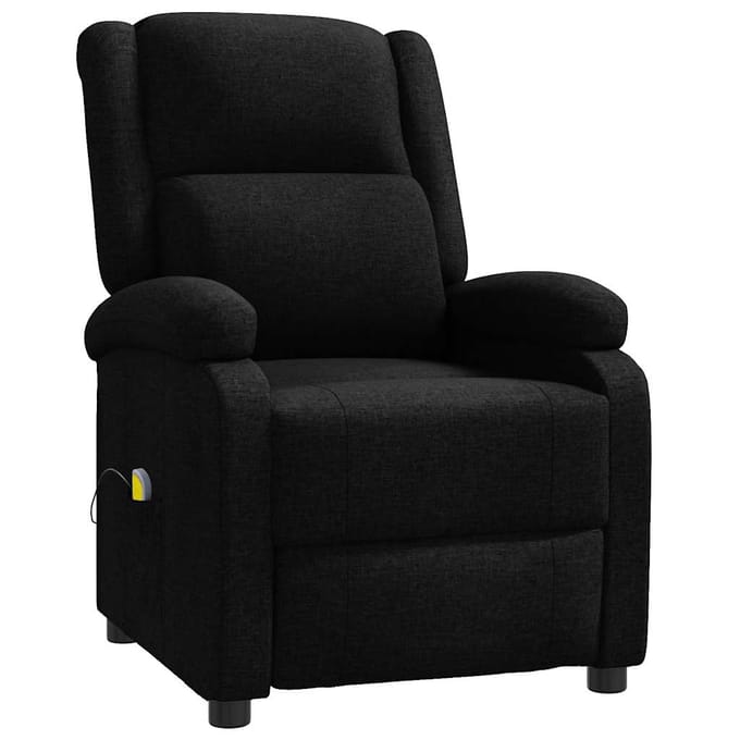 vidaXL - Massagestoel - stof - zwart