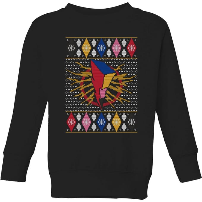 Power Rangers Kids' Christmas Jumper - Black - 122/128 (7-8 jaar)