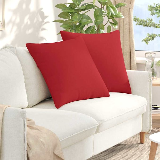 vidaXL - Zitkussens - 2 - st - Stof - Rood - 60 - x - 60 - cm